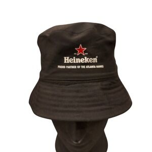 Heineken Bucket Hat Unisex OS Black Excellent Atlanta Hawks NBA Beer Promo Logo